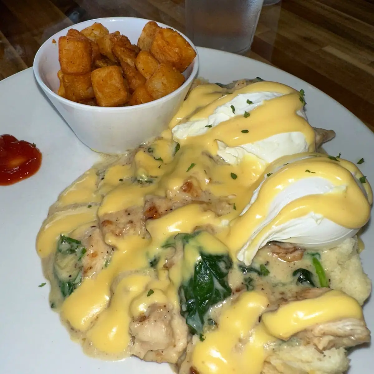 Chicken Florentine Benedict
