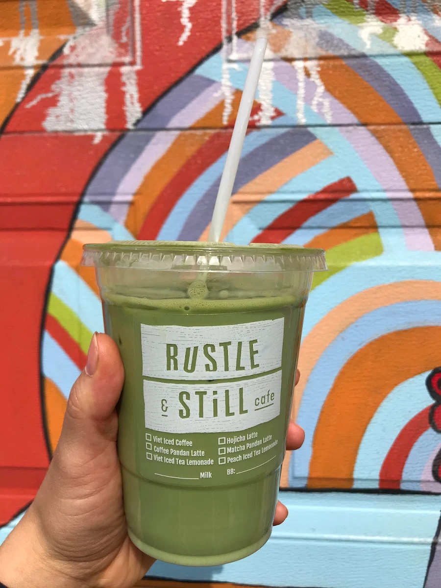 Iced Matcha Pandan Latte, Rustle & Still Café
