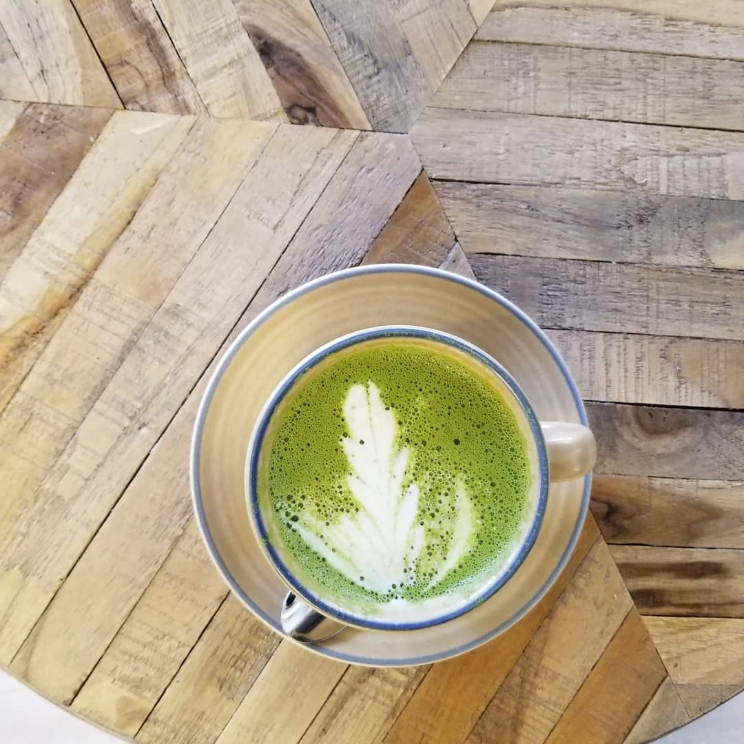 Matcha Latte and Cappuccino, Rustle & Still Café