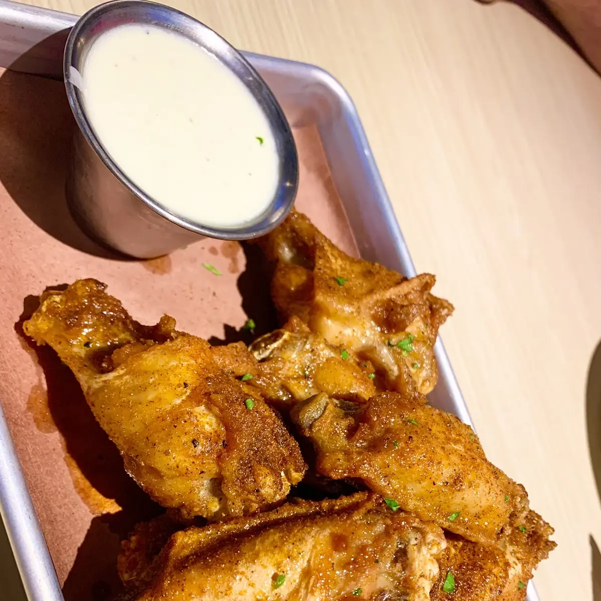 Smoked Chicken Wings and Ranch Dressing