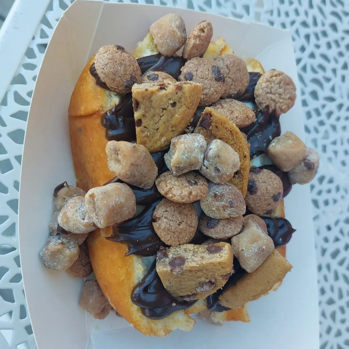 Cookie Dough Smashed Donut