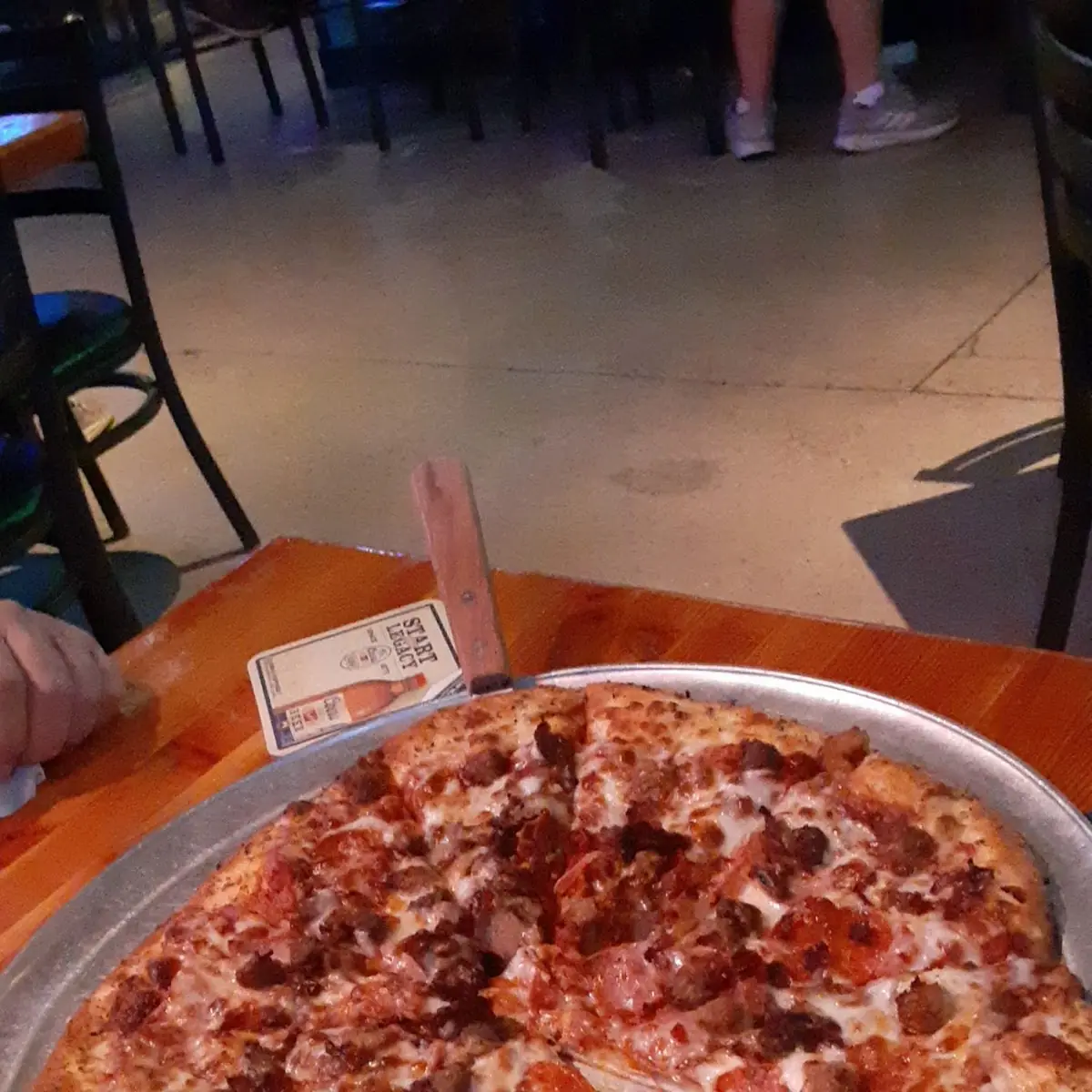 Meat Pizza with Garlic Crust