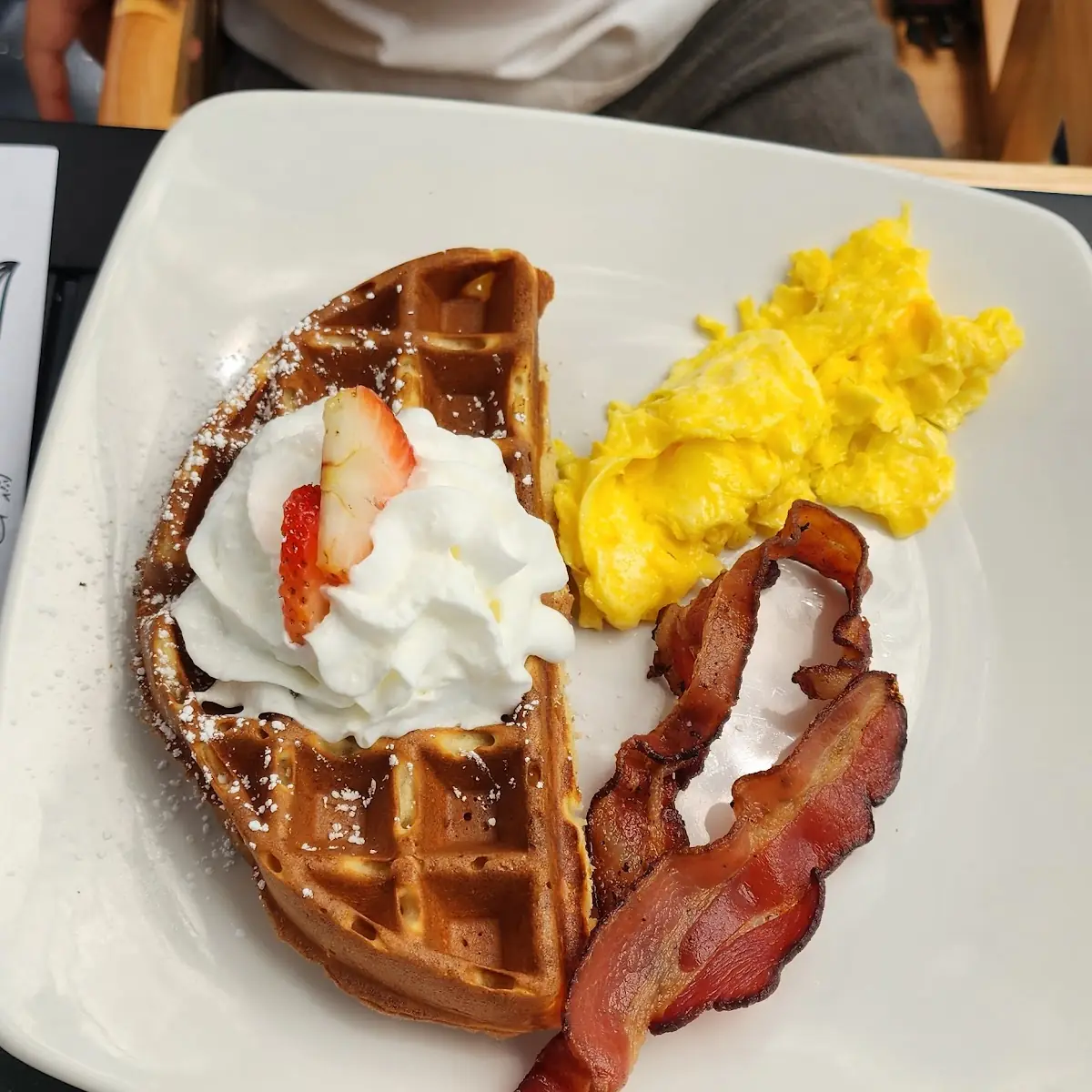 Waffles Bacon & Eggs Any Style