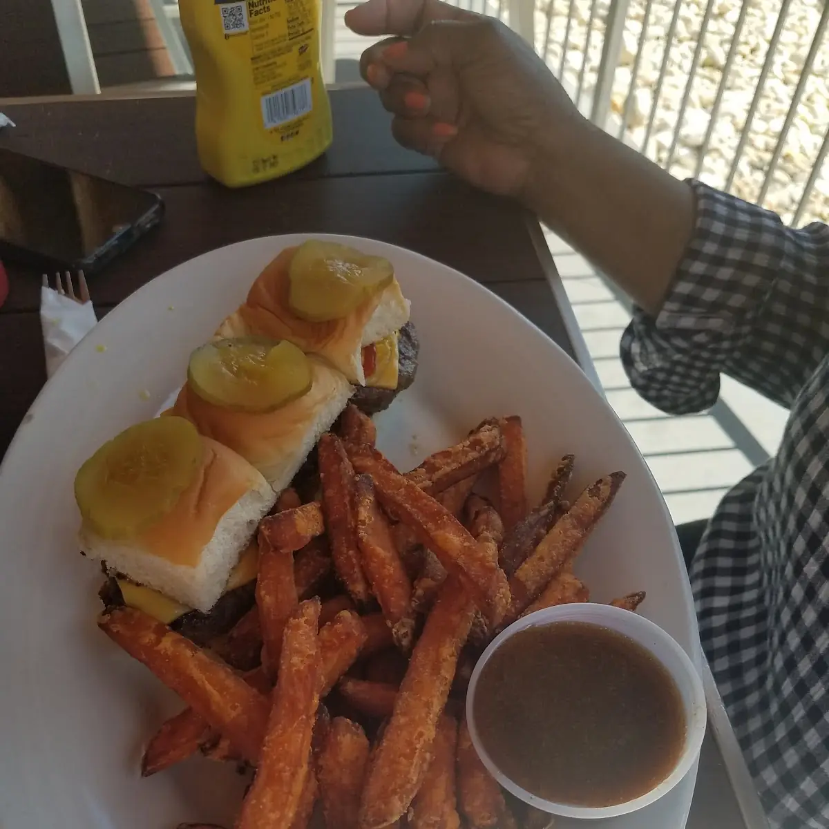 Sliders and Sweet Potato Fries