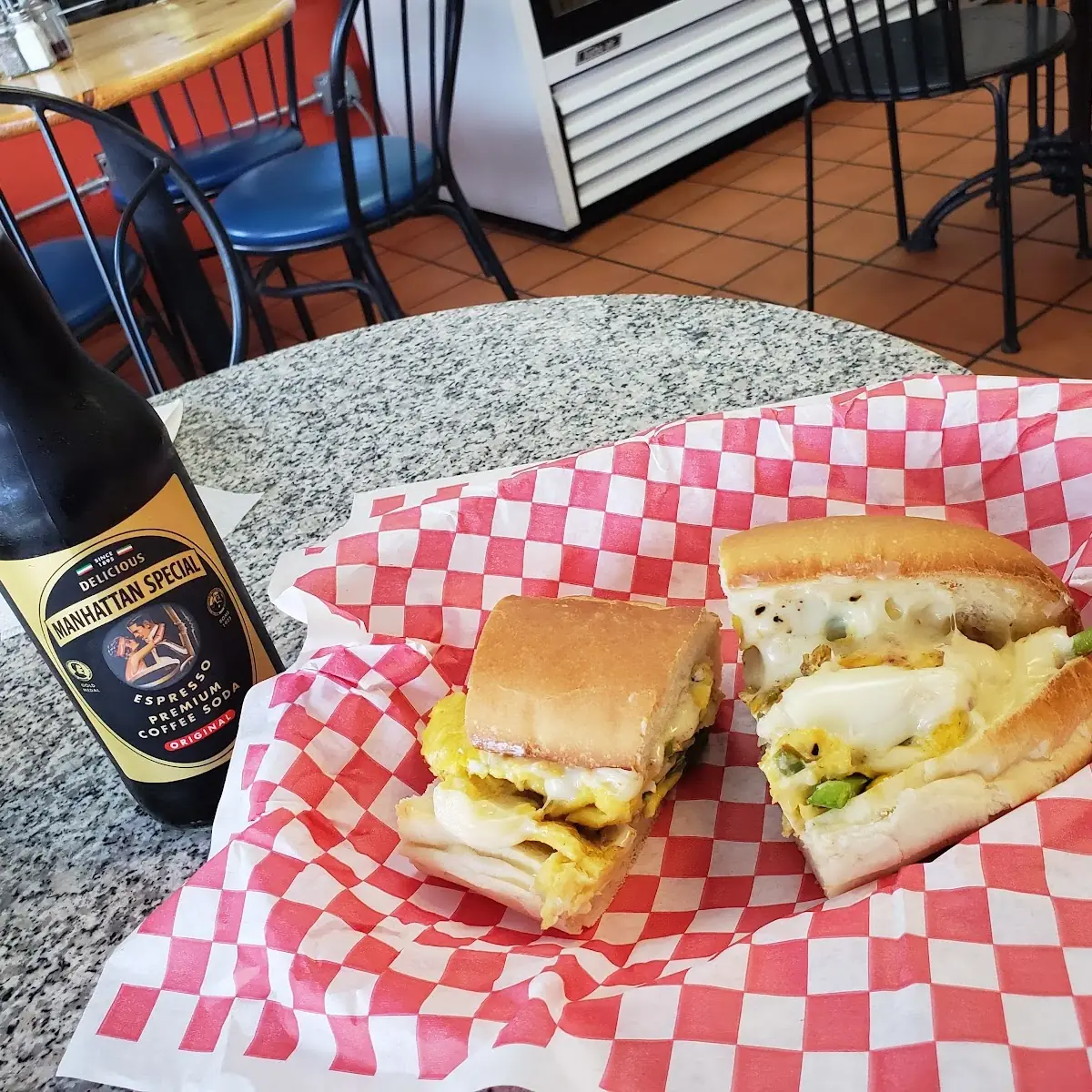 Breakfast Sandwich and Coffee