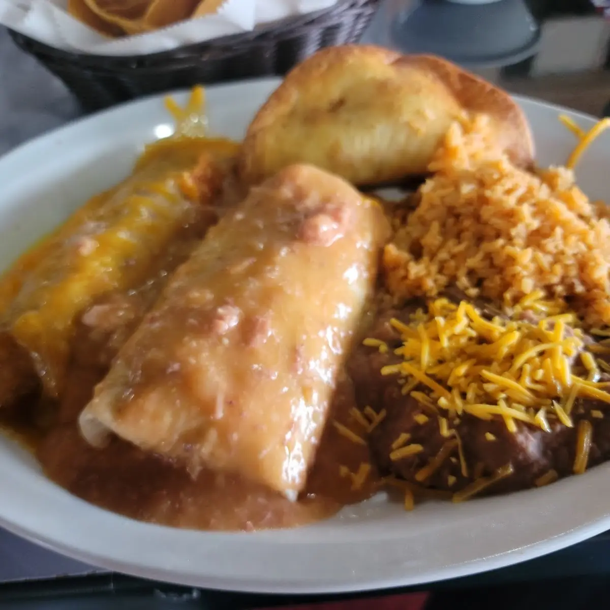 1 Chile Relleno 1 Beef Enchilada 1 Corn Taco