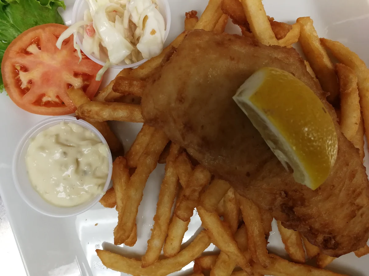 Seafood Beer-Battered Fish & Chips, Seasons bar and grill