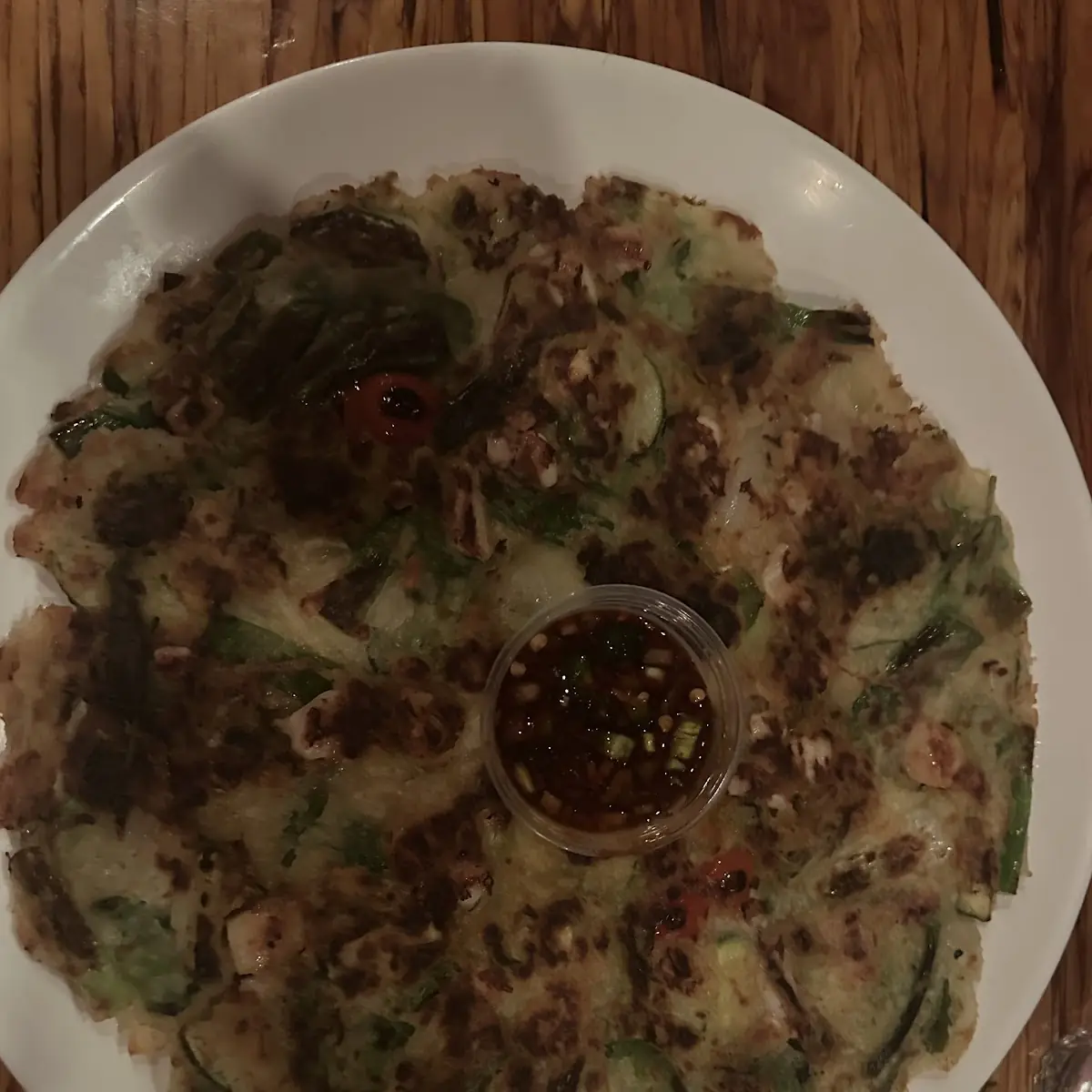 Kimchi Pancake with Dipping Sauce