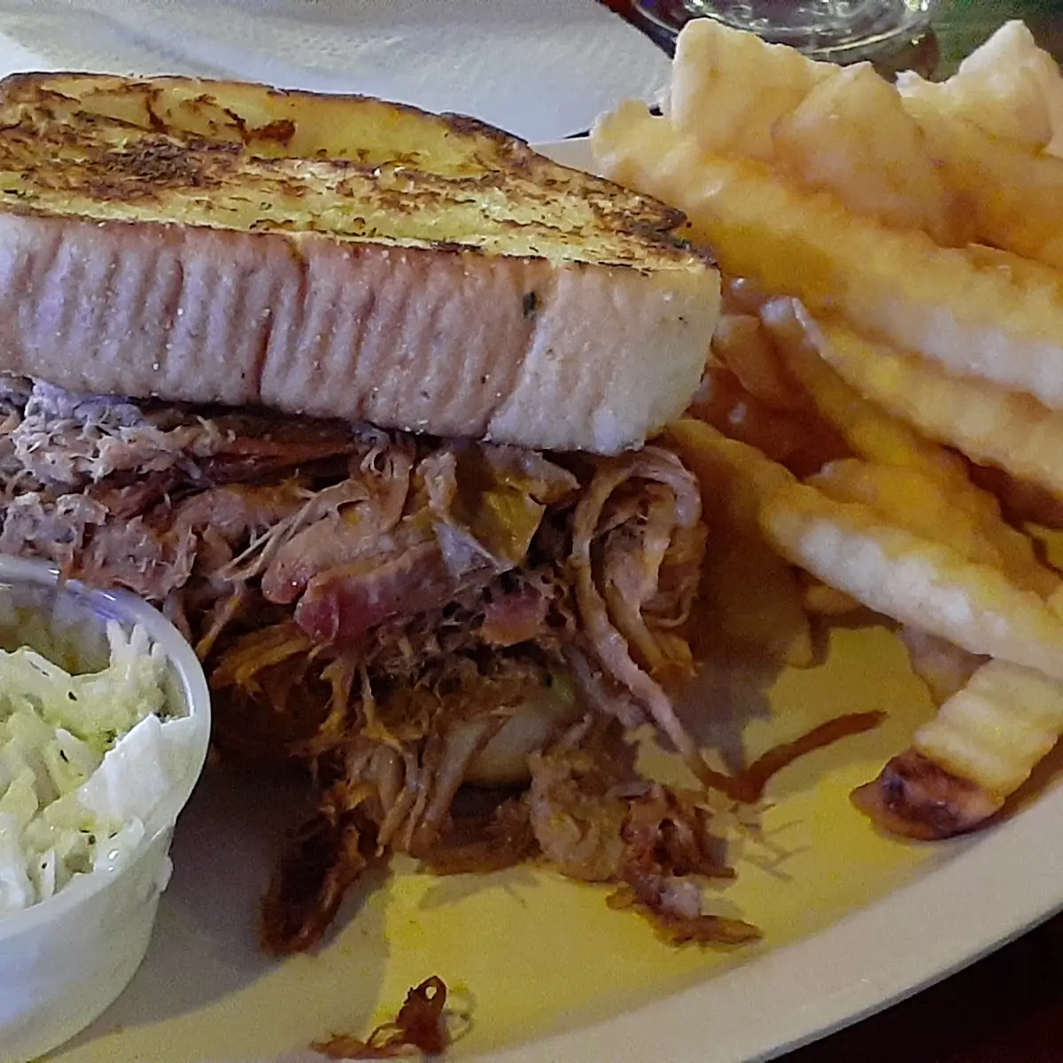 Pork Sandwich on Texas Toast