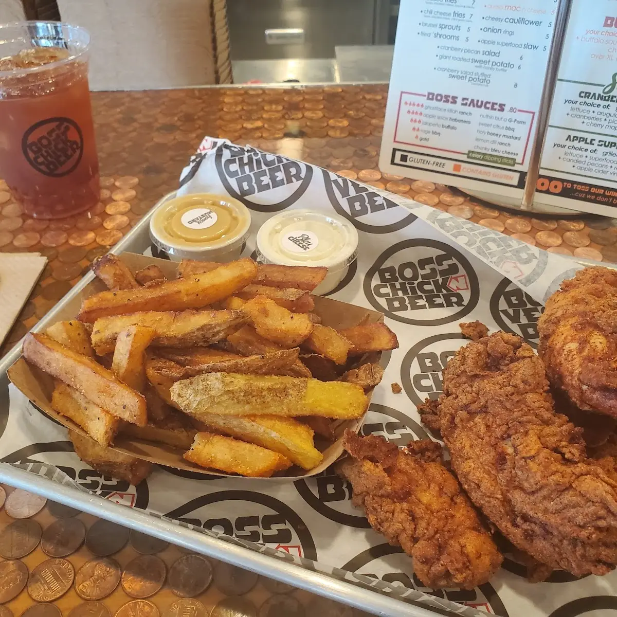 Fried Chicken with Cheese Grits