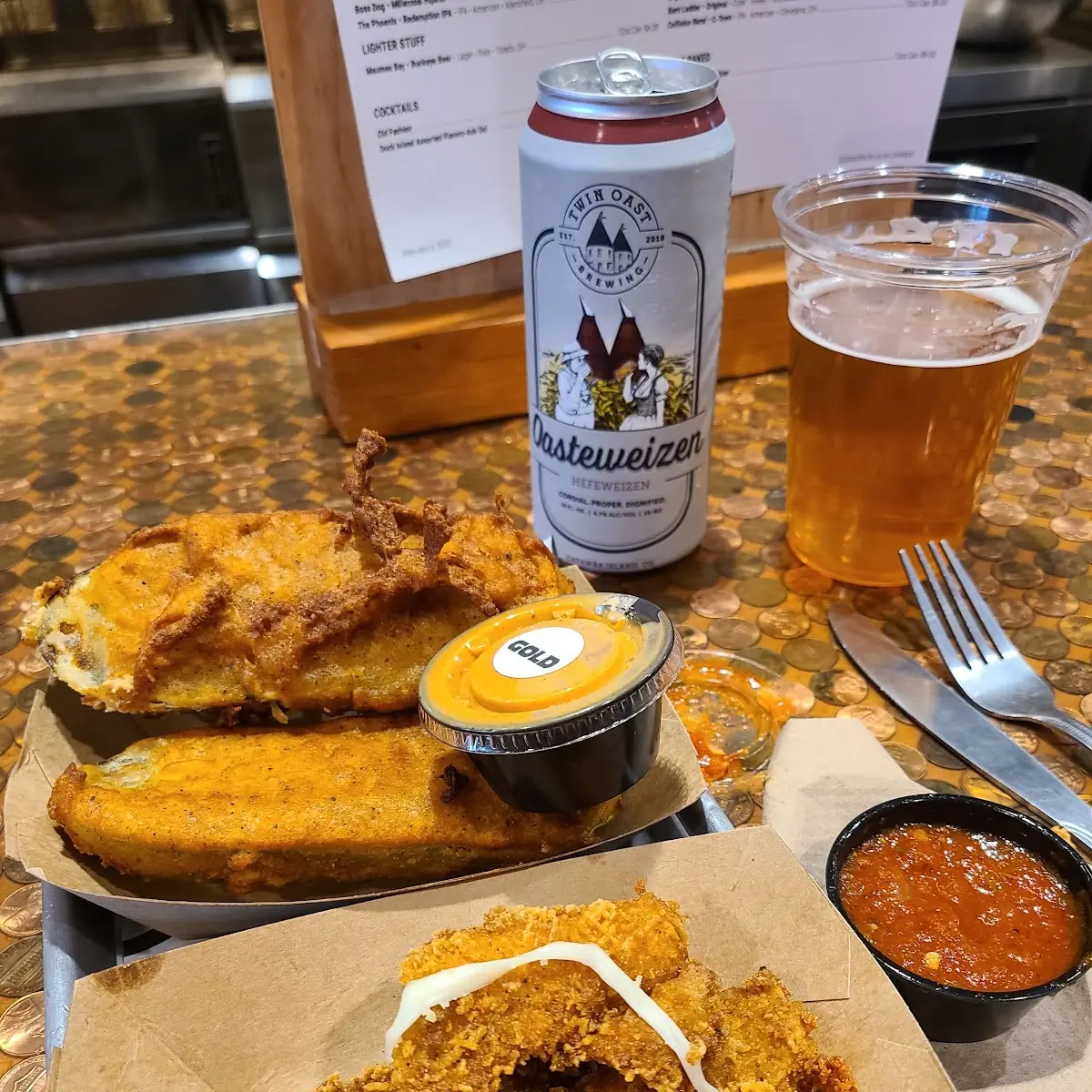 Fried Pickles and Mozzarella Sticks