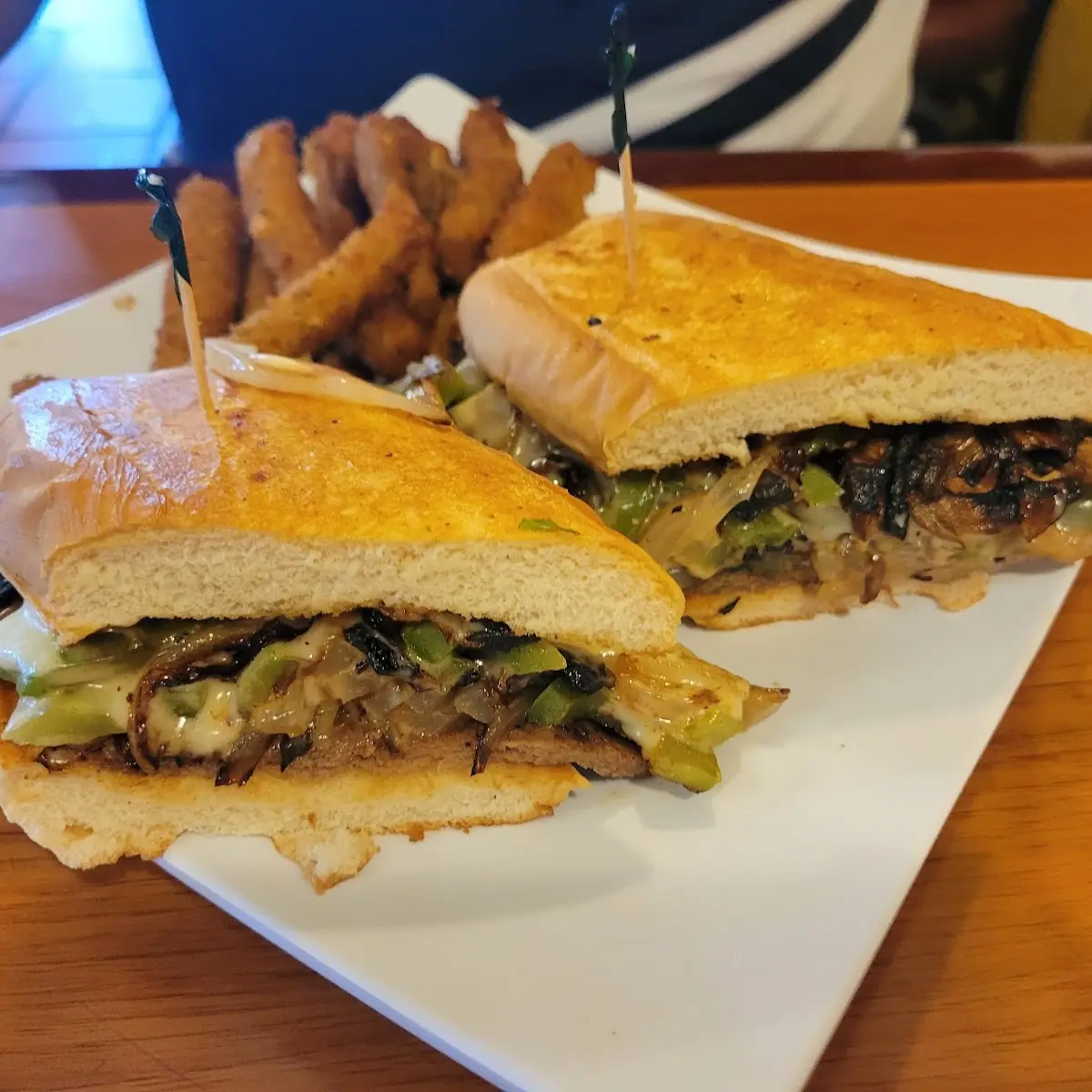 Philly Roast Beef Sandwich with Zucchini Fries