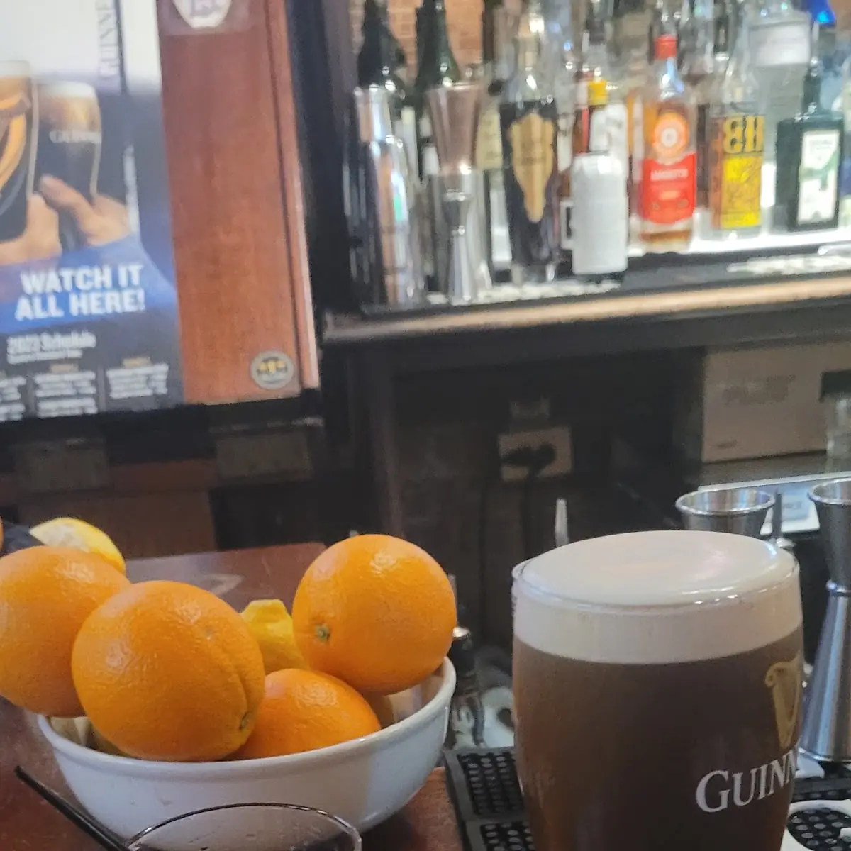 Old Fashioned and a Guinness Stout
