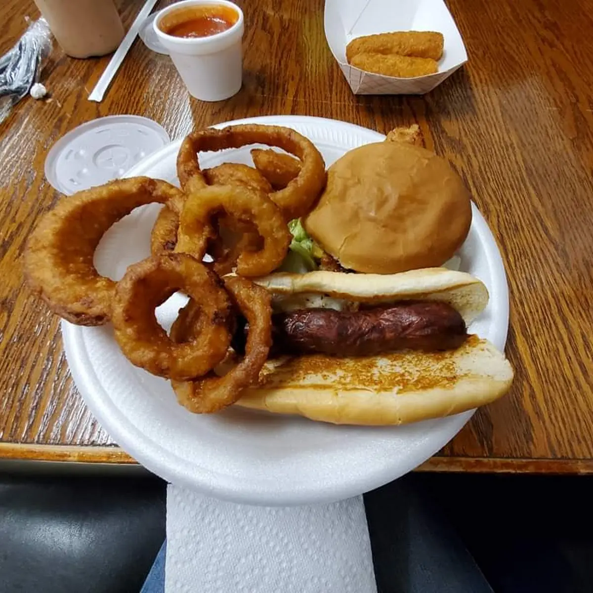 Hotdog Hamburger Onion Rings