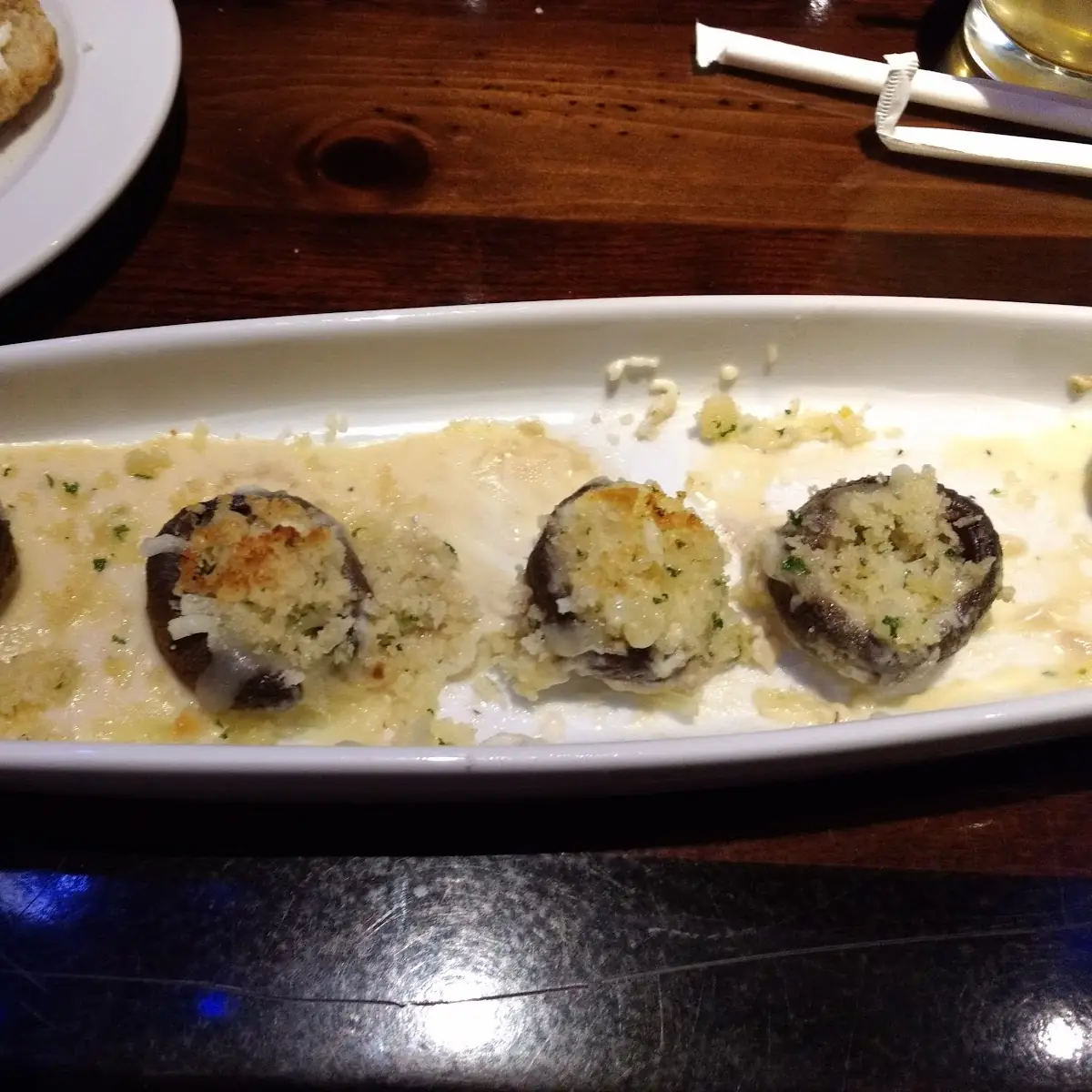 White Cheddar Stuffed Mushrooms