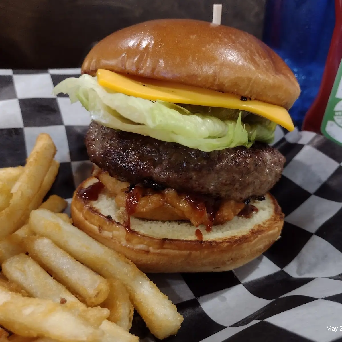 Cowboy Burger with Fries