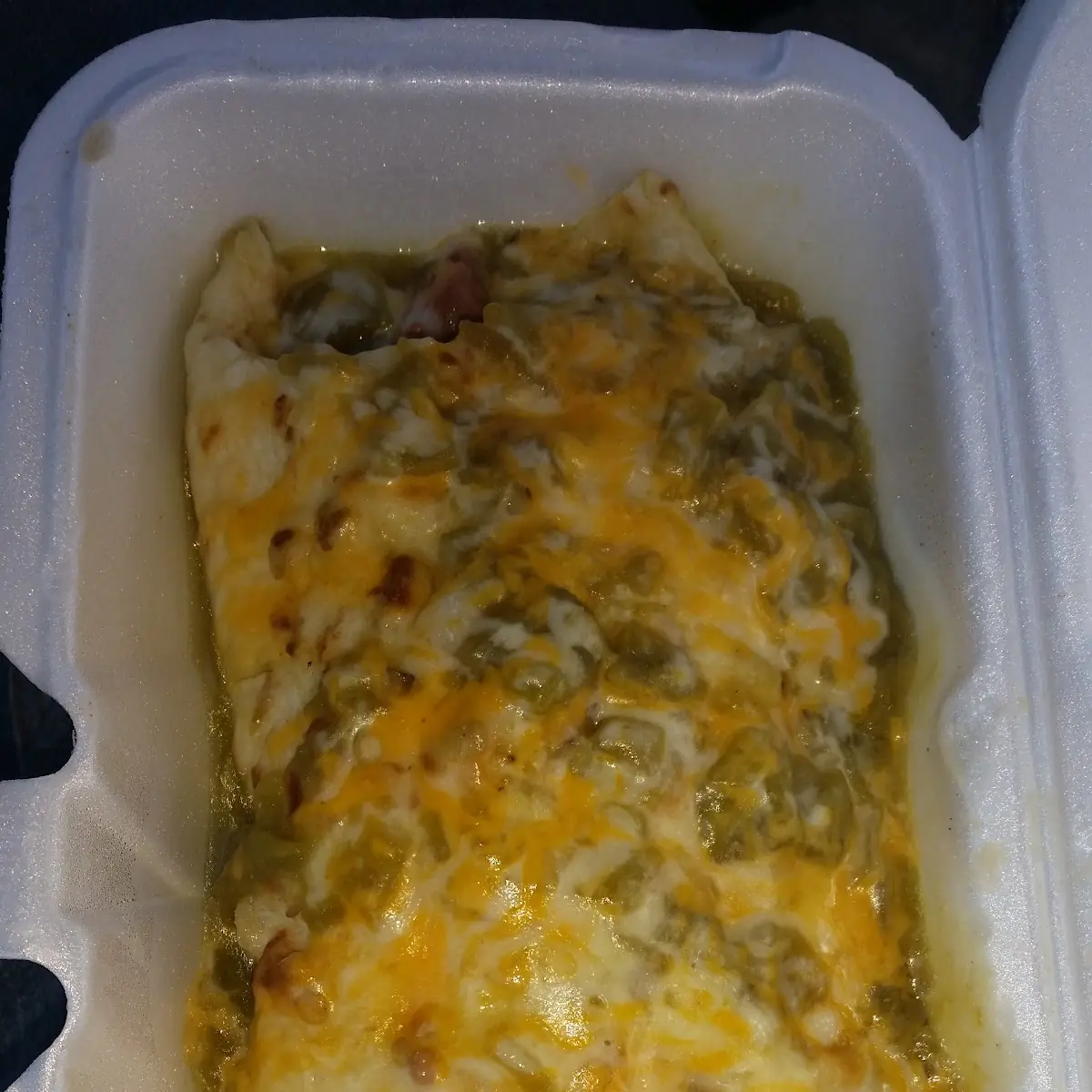 Green Chile Bacon Breakfast Burrito