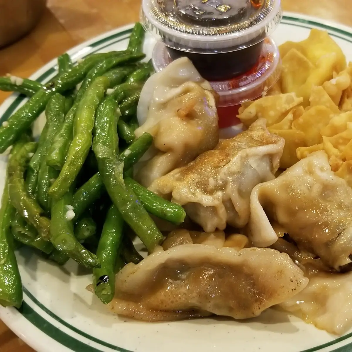 Dumplings and Crab Rangoon