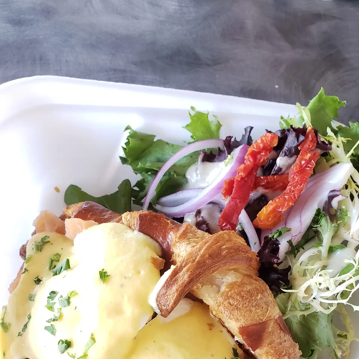 Croissant Salmon Benedict