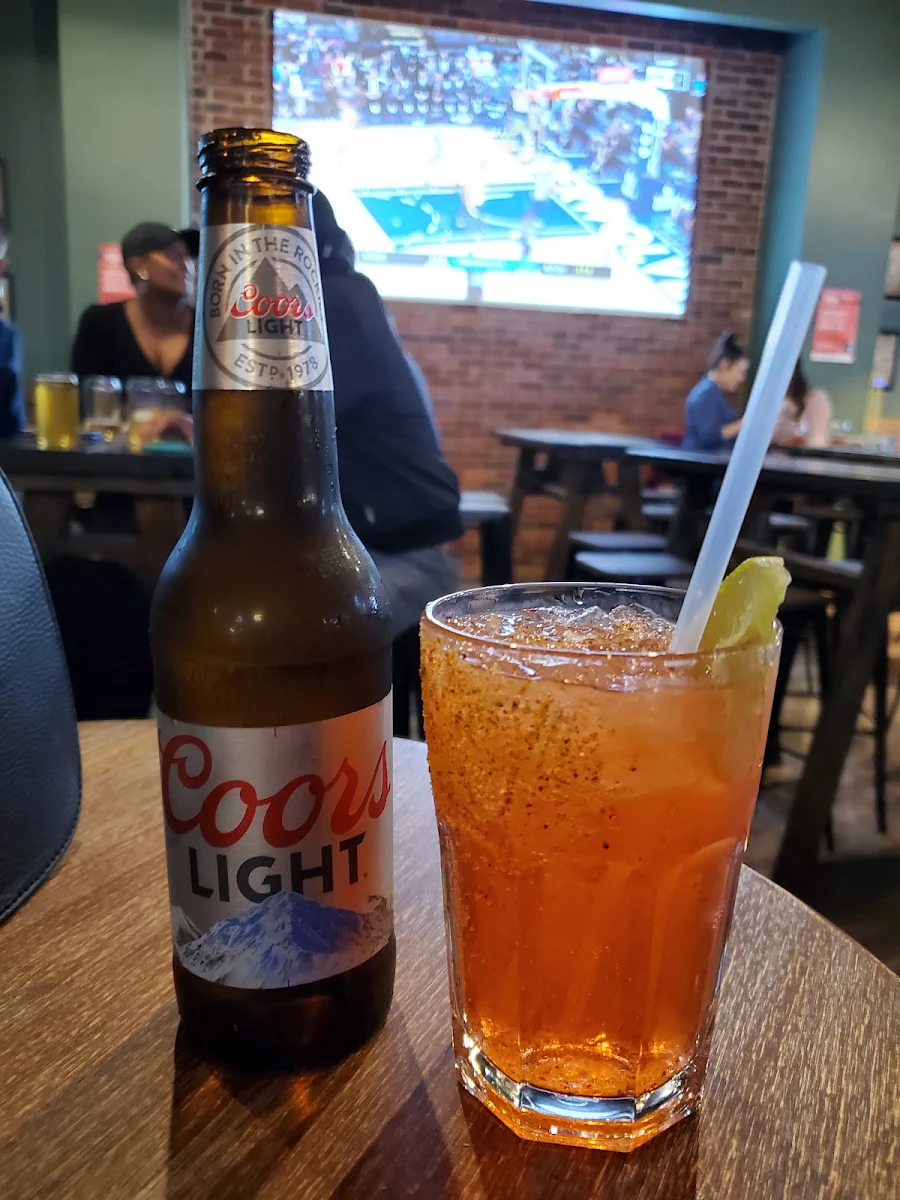 Coors Light and Mexican Fruit Cup