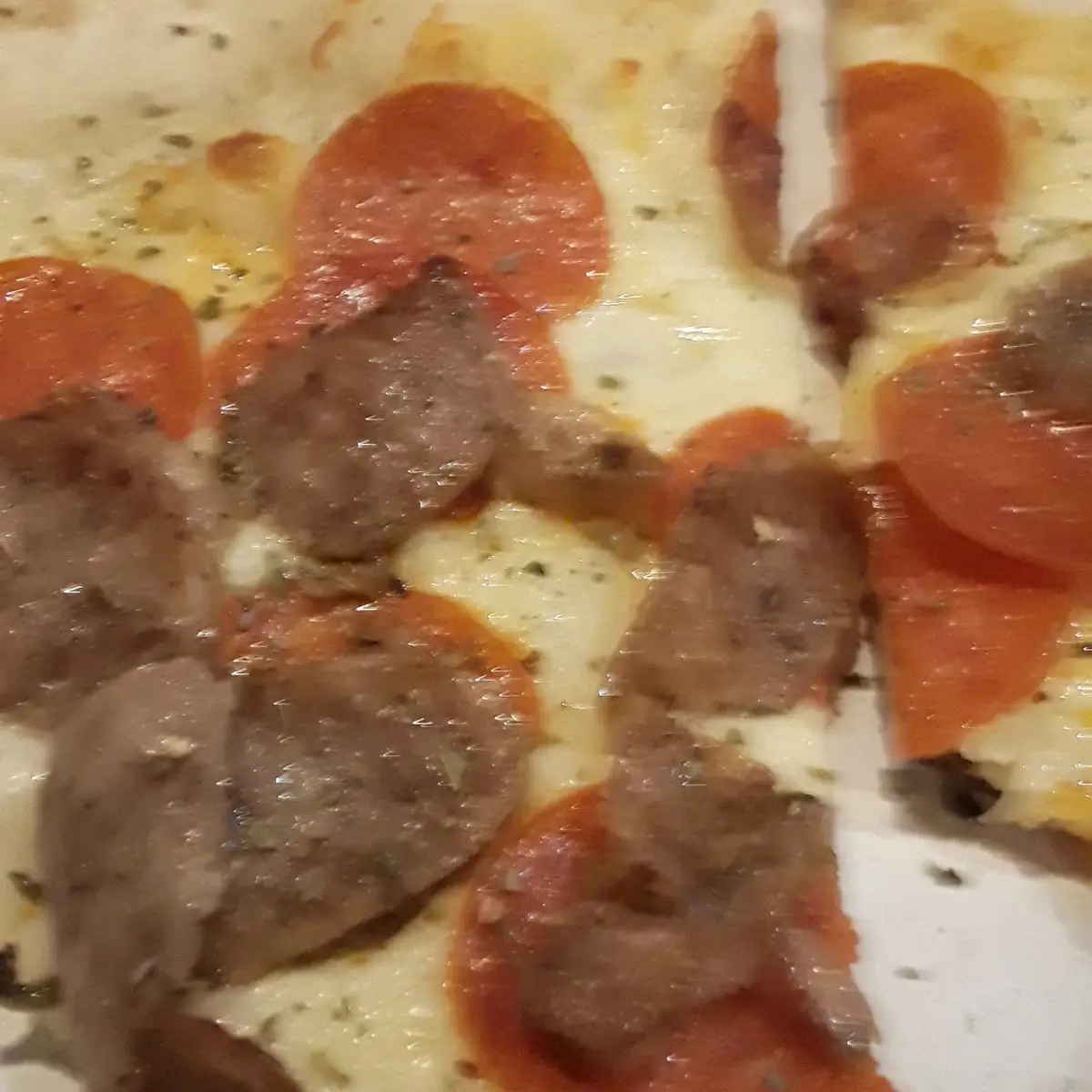 Pepperoni Pizza and Italian Sausage