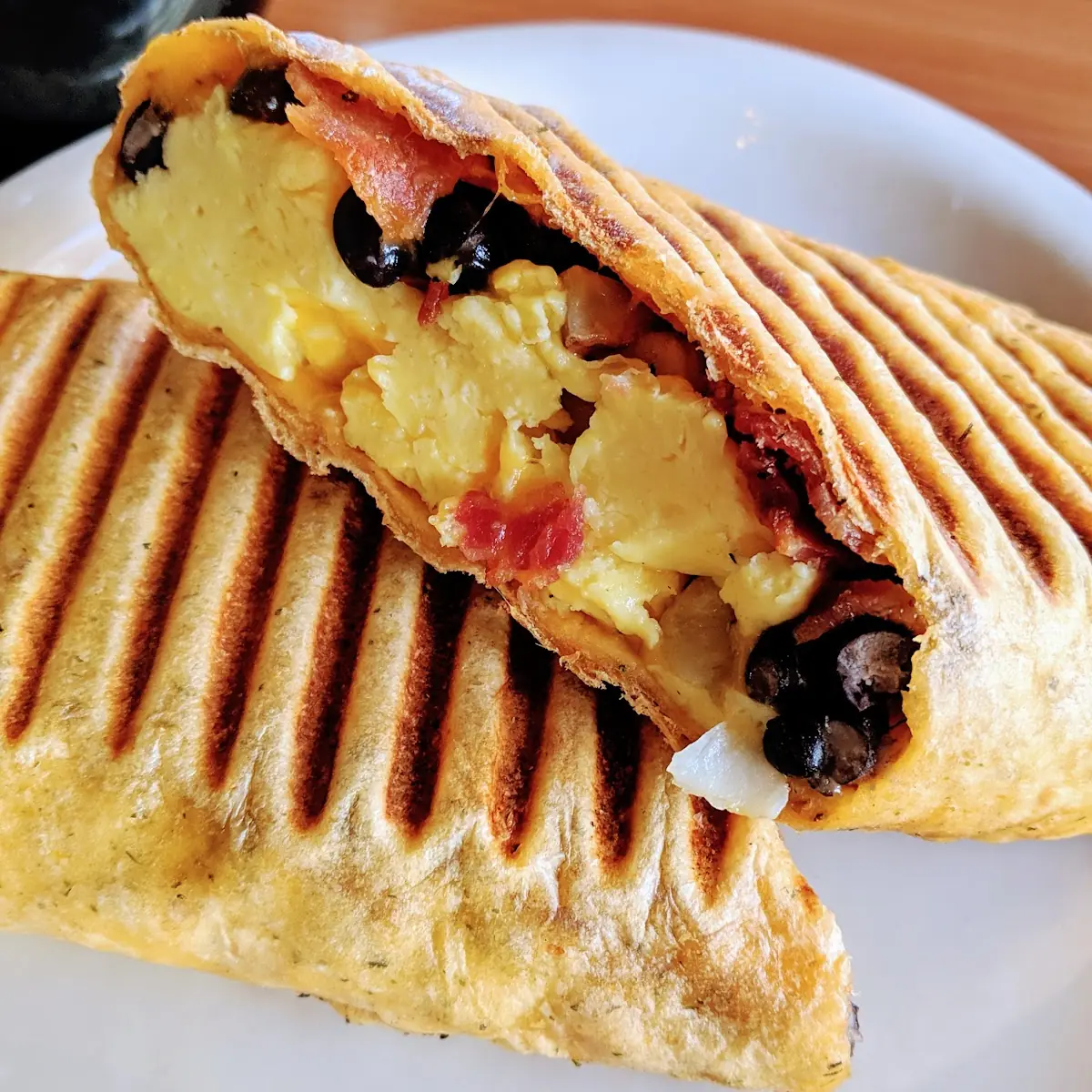 Bacon Egg Beans and Potato Burrito