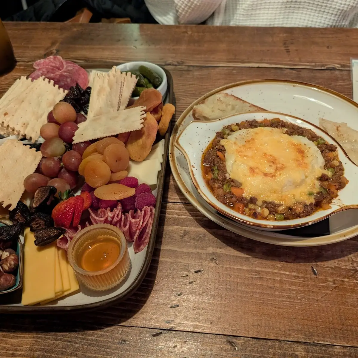 Charcuterie Board and Shepherd's Pie