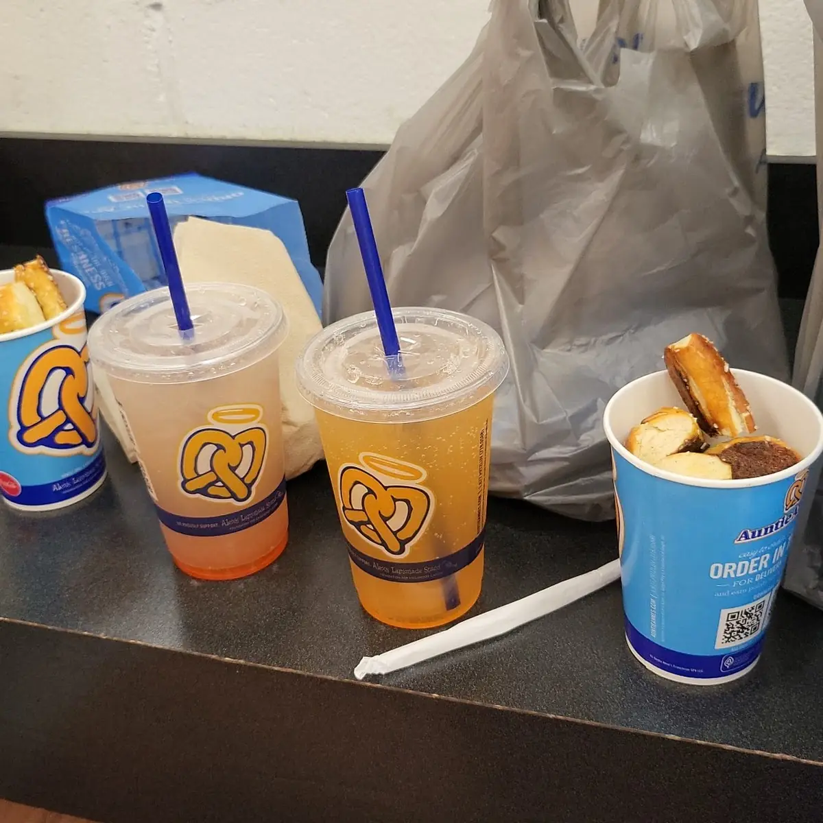 Mini Pretzel Bites and Lemonade