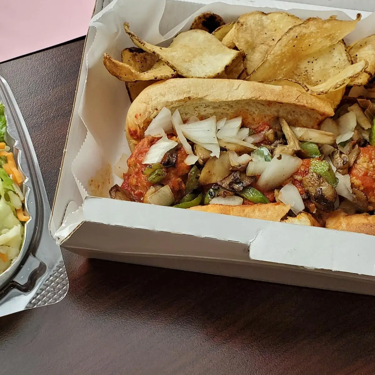 Meatball Sub with a Side Salad Lunch Special