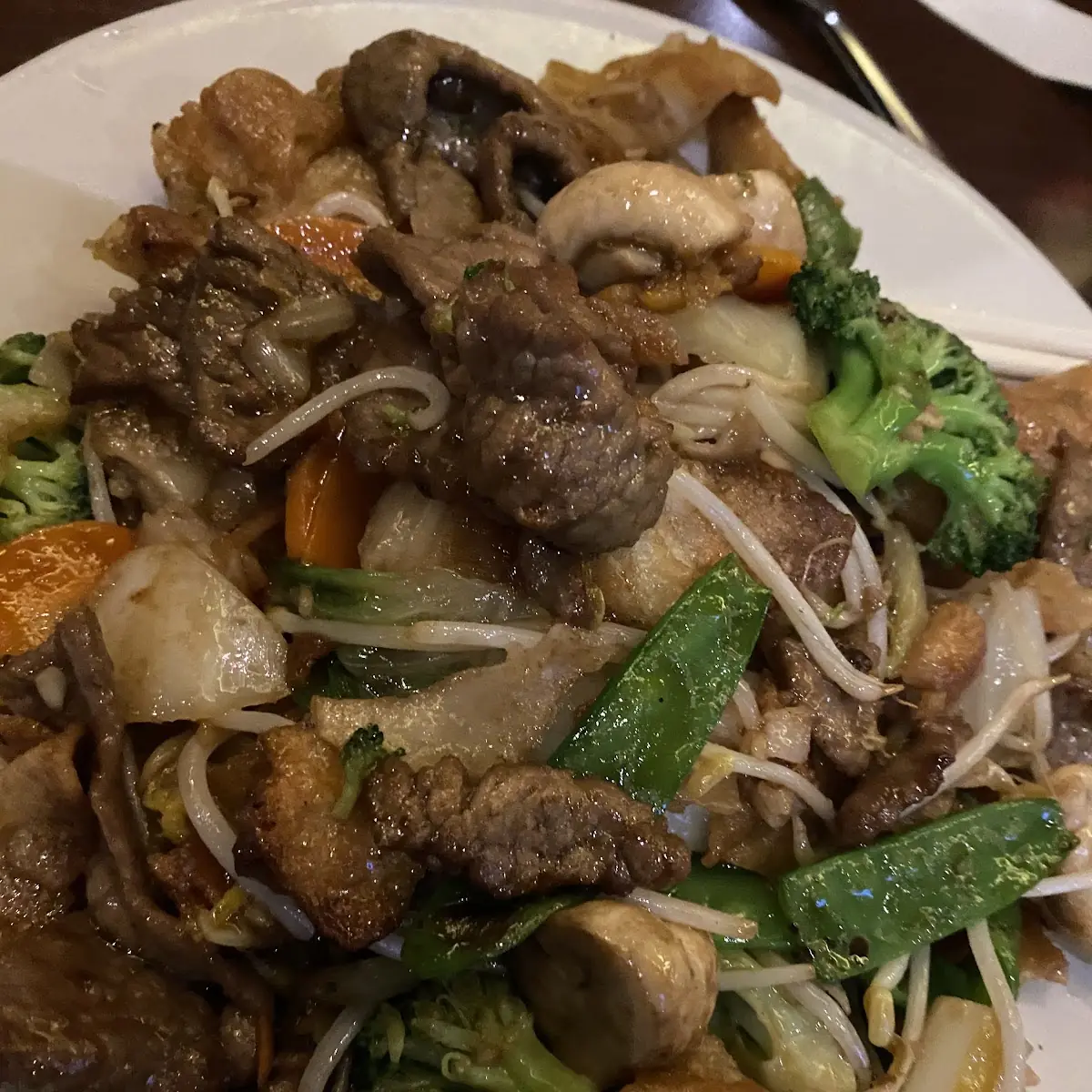 Pan Fried Noodles with Beef