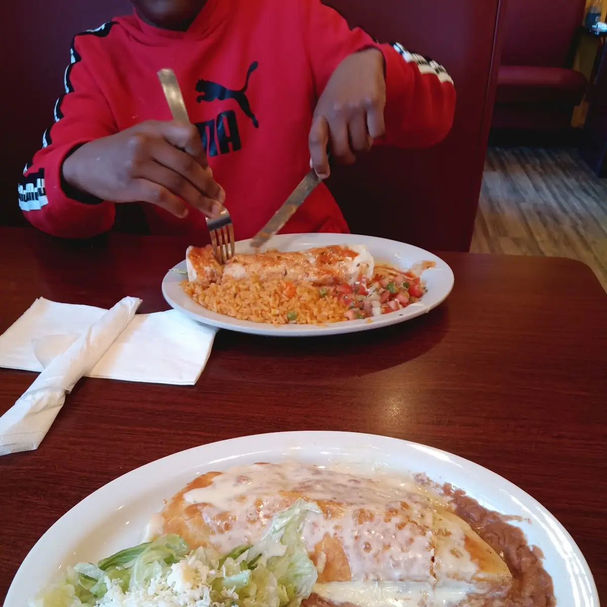 Bean and Cheese Burrito Enchiladas