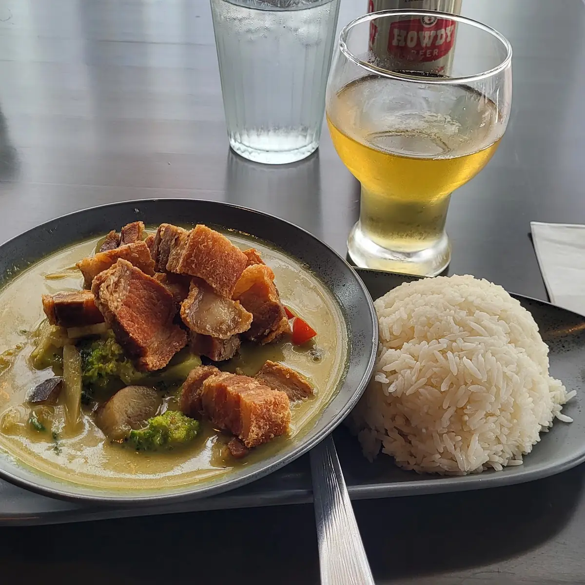 Green Curry Crispy Pork Belly