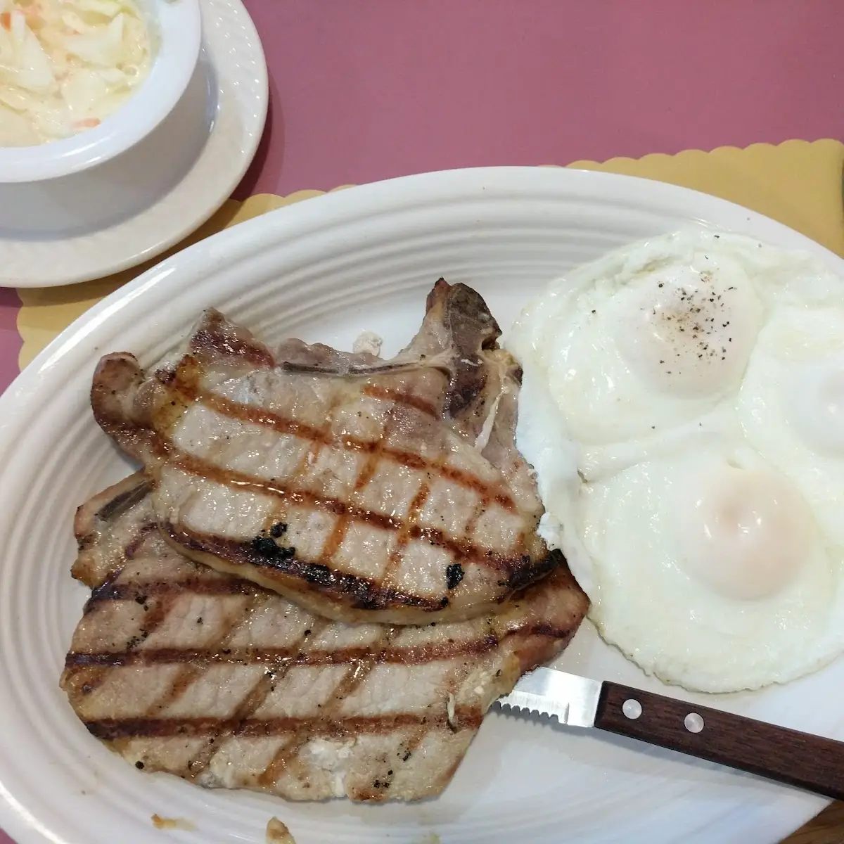 Pork Chops and Eggs Any Style