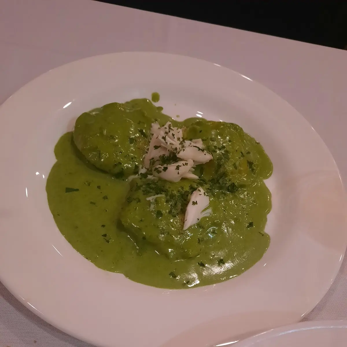 House Made Ravioli Pesto Parmesan