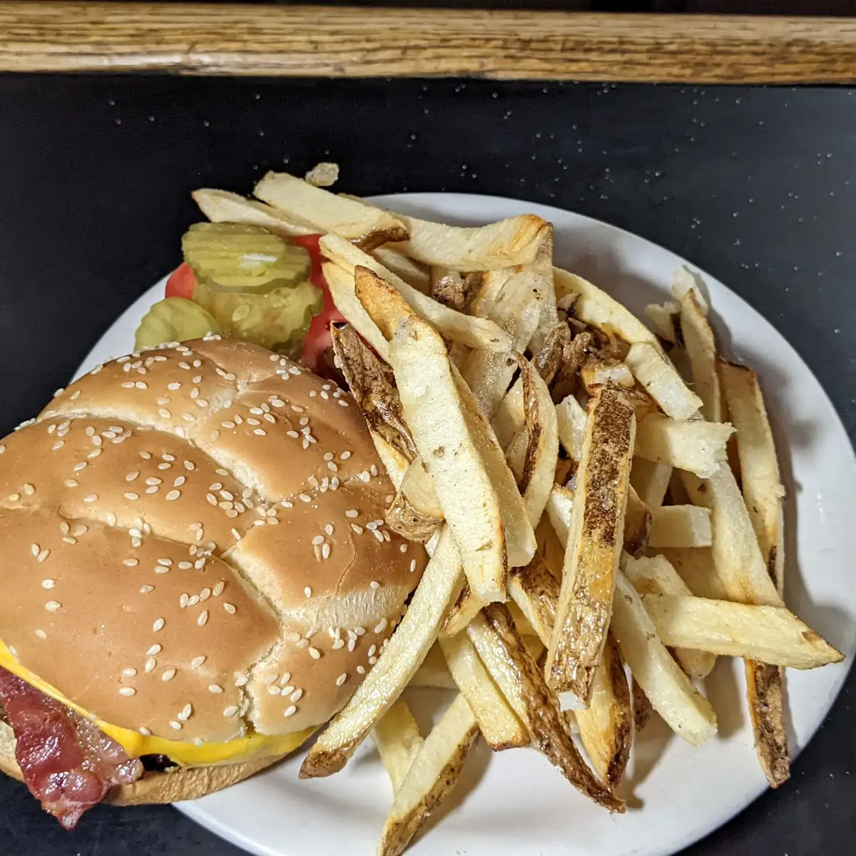 Bacon Cheeseburger with Fries