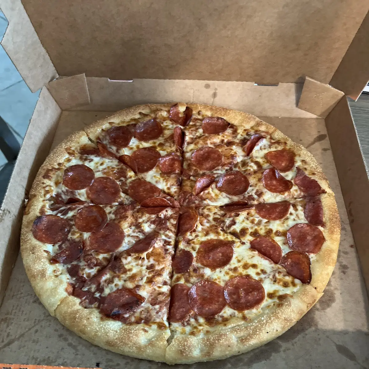 Half Pepperoni Half Cheese Pizza