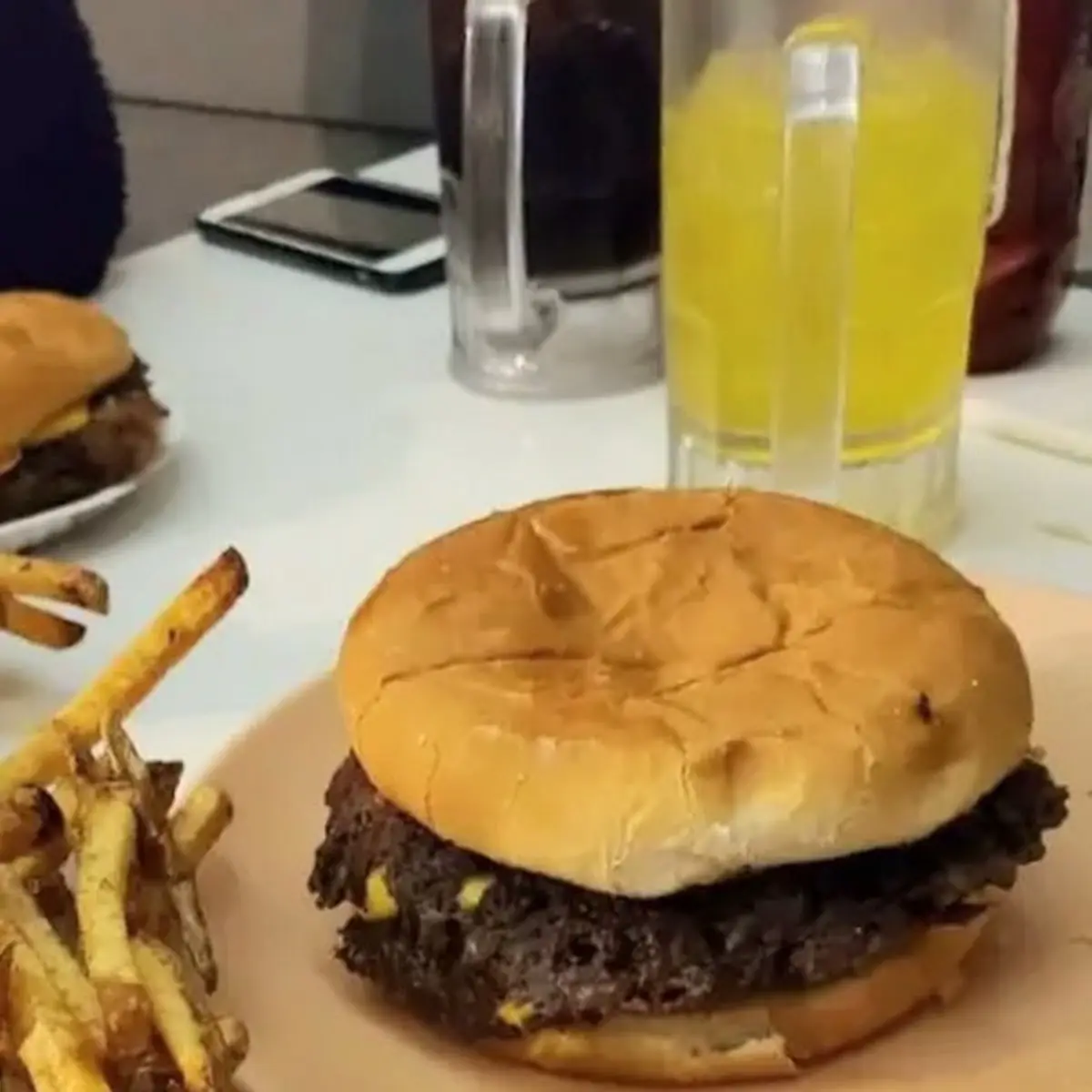 Hamburger and French Fries
