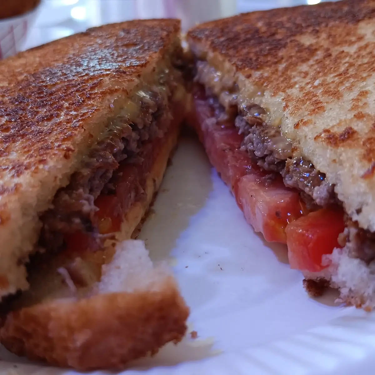 Patty Melt with Tomato