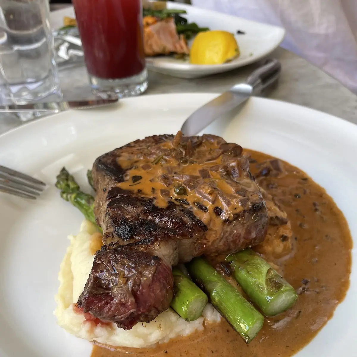 Medium Rare Ribeye Steak