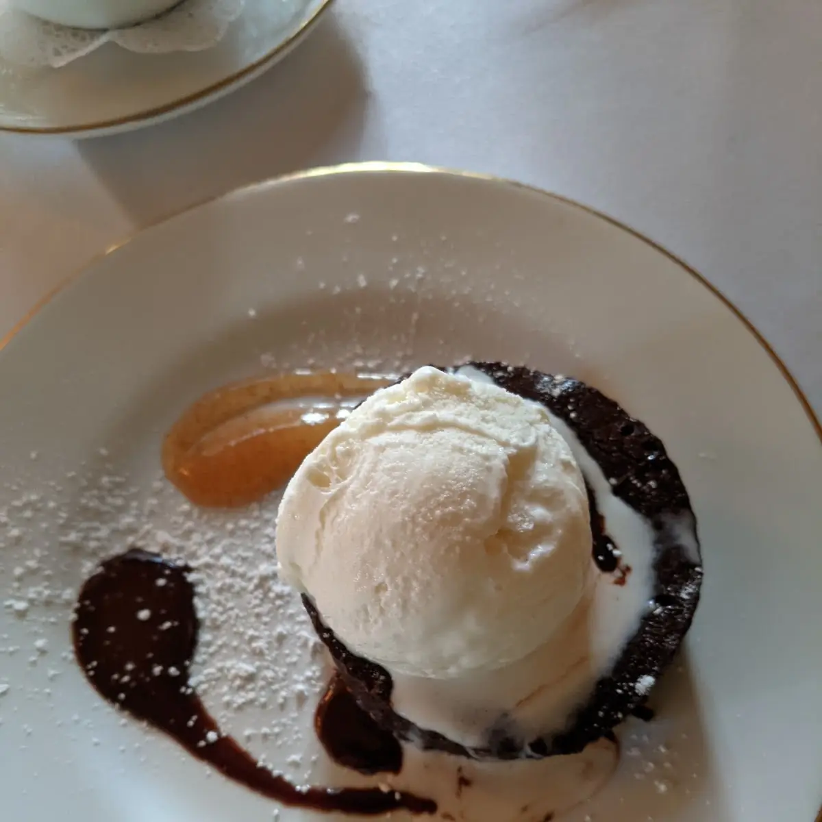 Chocolate Cake with Vanilla Ice Cream