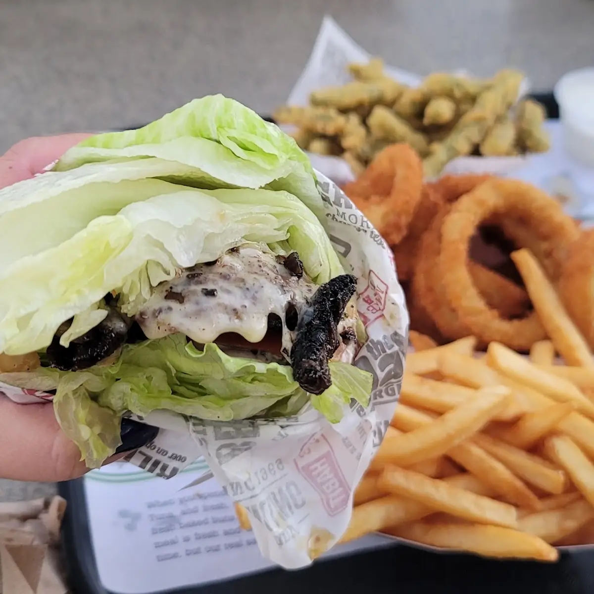 Lettuce Wrapped Portobello Mushroom Burger