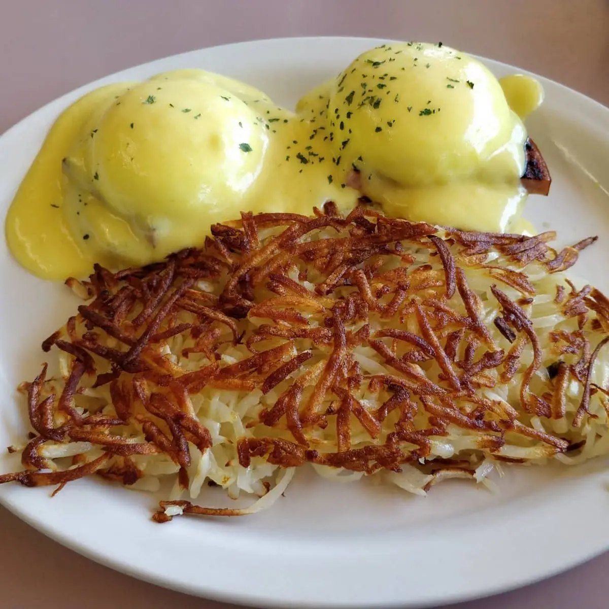 Eggs Benedict with Hash Browns