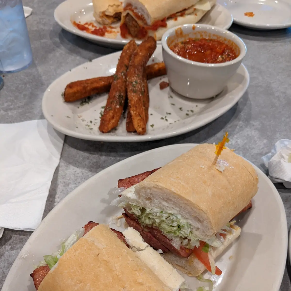 Smoked Sausage Poboy Dressed