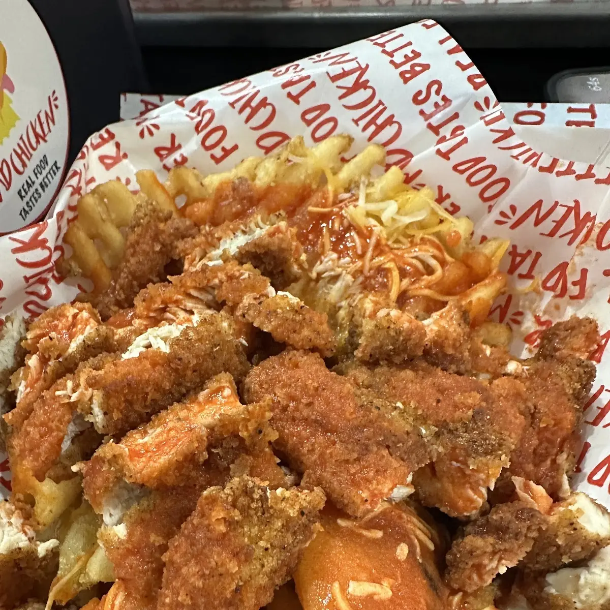 Mad Fries with Buffalo Sauce