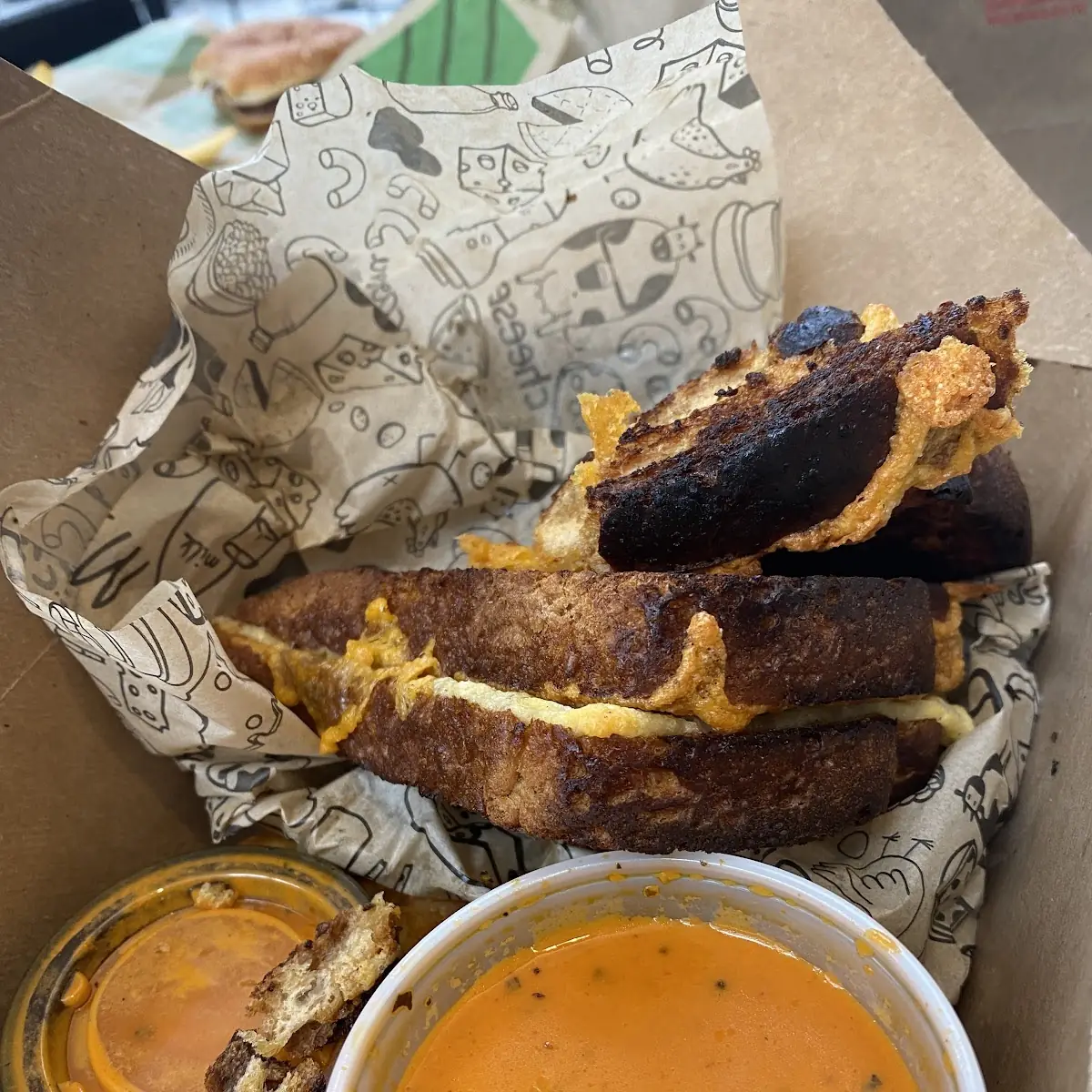 Burnt Grilled Cheese Sandwich