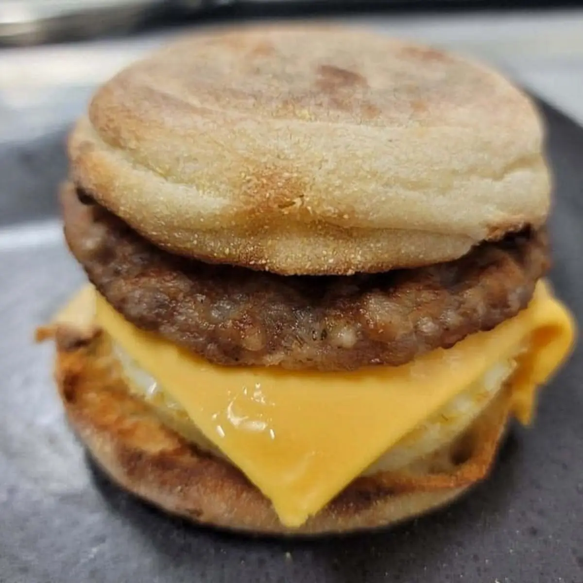 Sausage Egg and Cheese Muffin Sandwich