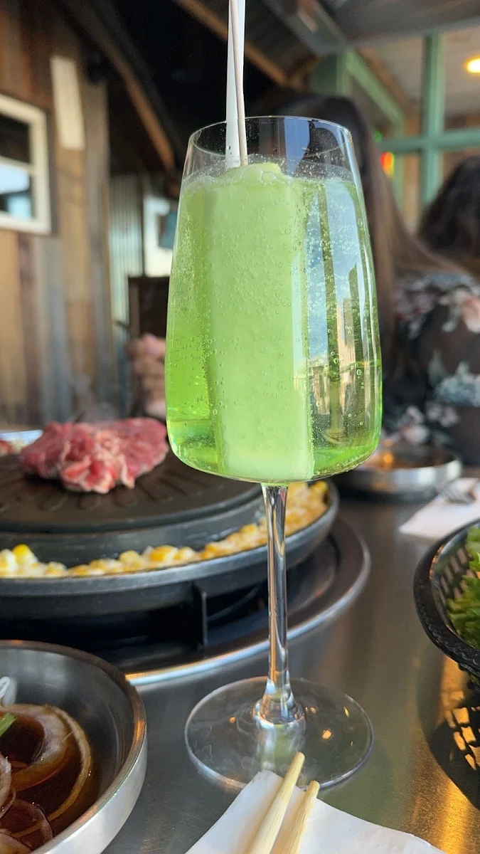 Melona Soju Cocktail, Daldongnae Korean BBQ - Waterloo