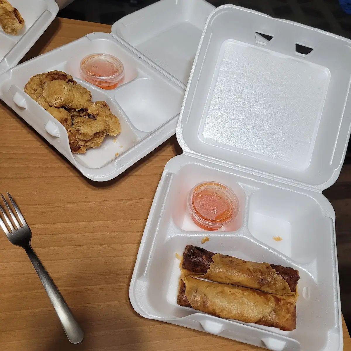 Spring Rolls and 6 Piece Sweet and Sour Chicken