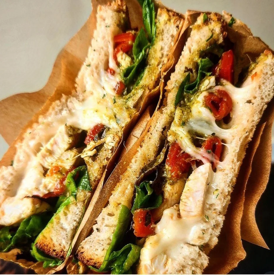 Fire Roasted Pesto Chicken Sandwich