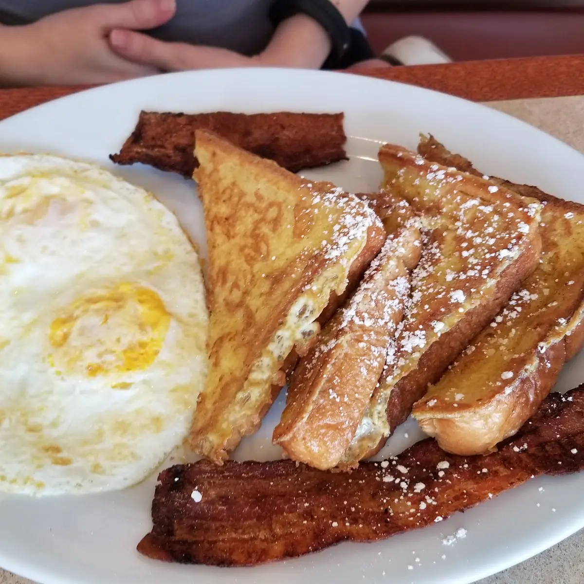 Cinnamon Swirl French Toast with Scrambled Eggs
